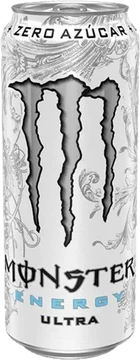 Lata de Monster Ultra blanco, sin azúcar